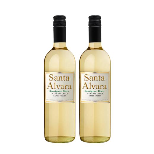 【双支特惠装】智利桑塔奥拉苏伟浓白葡萄酒 Santa Alvara Sauvignon Blanc 2014 750ml*2 商品图0