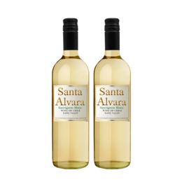 【双支特惠装】智利桑塔奥拉苏伟浓白葡萄酒 Santa Alvara Sauvignon Blanc 2014 750ml*2