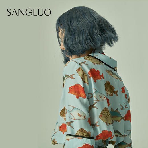 睡衣印花套装SANGLUO桑罗桑蚕丝绸家居服女 商品图4
