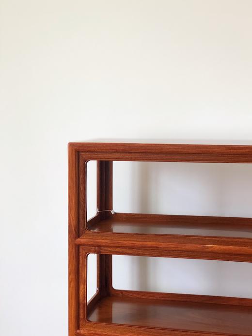 红桥红  家具严选  缅甸花梨(大果紫檀）  【71明式素面 小茶水架】 商品图6