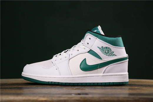 乔丹/Air Jordan AJ1 aj1 乔1 Air Jordan   灰黄荧光标 变色龙黑绿松石  白蓝红小闪电 乔1中帮白绿 南海岸青 中帮灰黄荧光标 商品图10