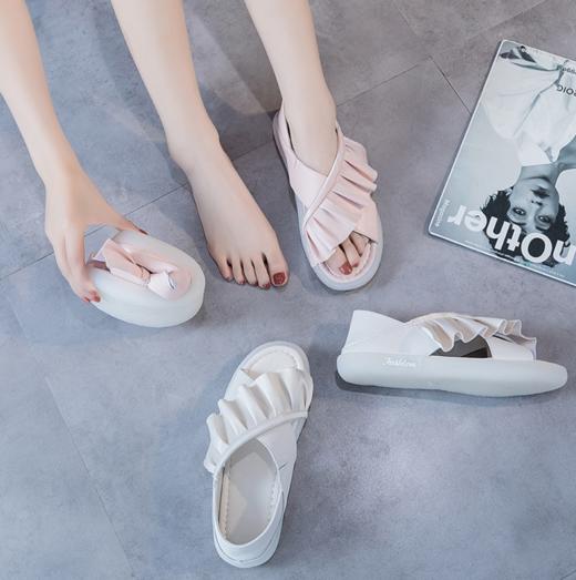 【服饰鞋包】*平底软底单鞋荷叶边两穿奶奶鞋孕妇鞋 商品图1