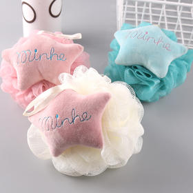 HP-沐浴球大号超柔可爱星星浴花洗澡搓背起泡洗浴网红ZXH