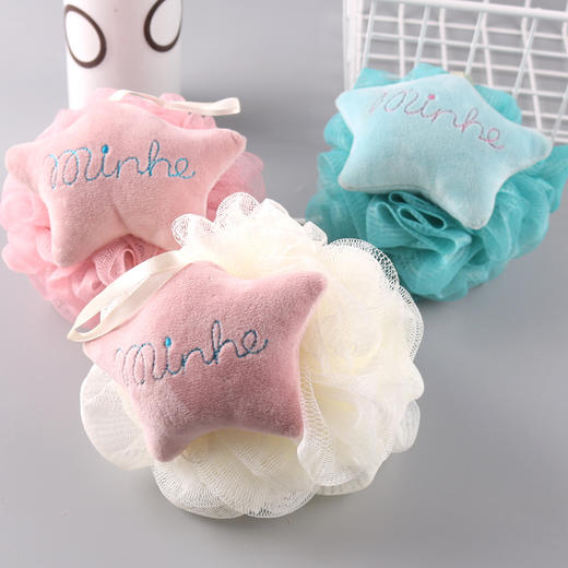 HP-沐浴球大号超柔可爱星星浴花洗澡搓背起泡洗浴网红ZXH 商品图0