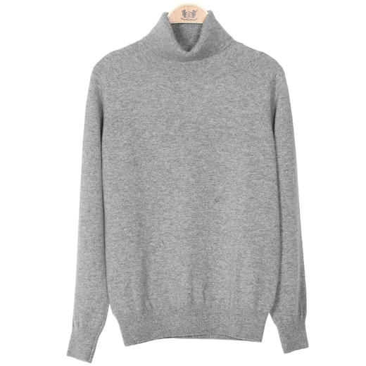 羊绒世家秋冬100%山羊绒针织衫套头女高领纯色羊绒衫内搭保暖毛衣 商品图4