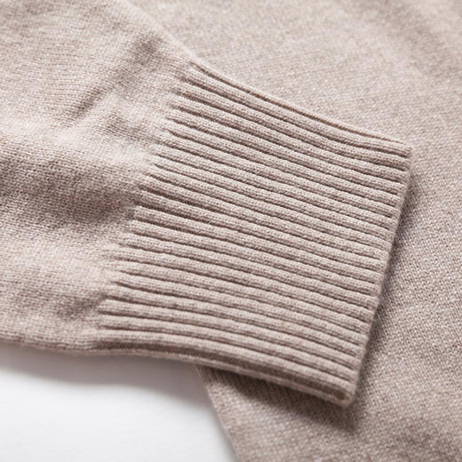 羊绒世家秋冬新款休闲中年100%羊绒衫高领套衫针织衫纯色男士毛衣 商品图5