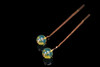 波浪·墨西哥蓝珀18K玫瑰金简单款耳饰 商品缩略图4