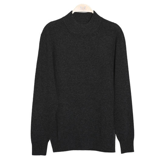 羊绒世家秋冬新款男青年半高领羊绒衫商务休闲套头毛衣宽松针织衫 商品图5