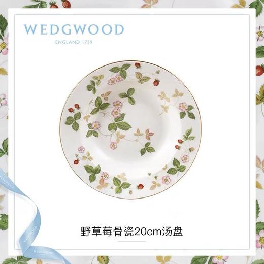 WEDGWOOD玮致活野草莓20cm骨瓷汤盘深盘欧式盘子餐盘餐具礼盒家用50105501013 商品图0