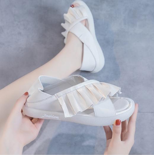 【服饰鞋包】*平底软底单鞋荷叶边两穿奶奶鞋孕妇鞋 商品图0