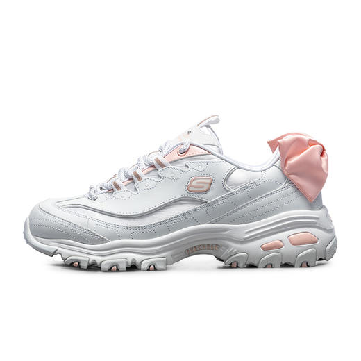 skechers斯凯奇厚底松糕熊猫鞋老爹鞋女士蝴蝶结运动休闲鞋13168