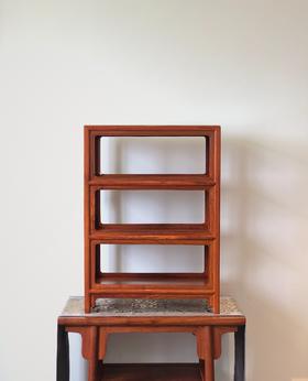 红桥红  家具严选  缅甸花梨(大果紫檀）  【71明式素面 小茶水架】