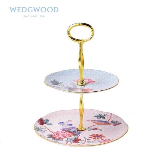 WDDGWOOD玮致活杜鹃（布谷鸟）骨瓷双层点心蛋糕架 商品图0