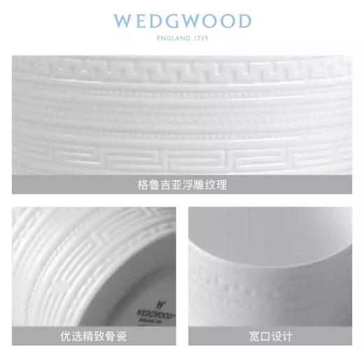 WEDGWOOD玮致活意大利浮雕茶杯骨瓷杯子咖啡杯茶水杯欧式礼盒白色5C104005108 商品图1