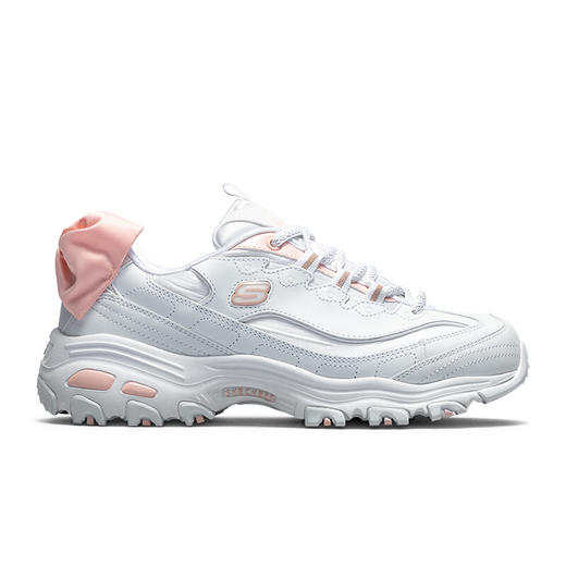 skechers斯凯奇厚底松糕熊猫鞋老爹鞋女士蝴蝶结运动休闲鞋13168