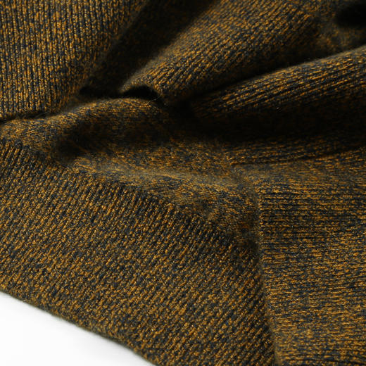 羊绒世家2020秋冬新款男士圆领100%羊绒衫内搭保暖双色花纱薄毛衣 商品图7