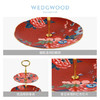 WEDGWOOD玮致活嫣红牡丹双层点心架骨瓷点心盘欧式下午茶糕点盘子 商品缩略图1
