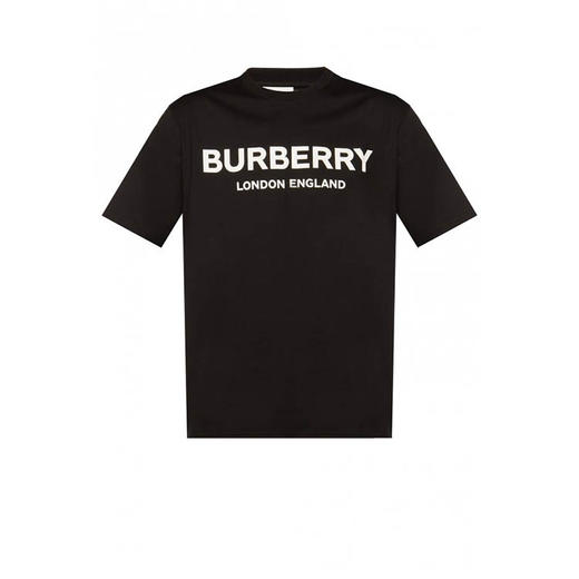 【一】BURBERRY 博柏利 早春新款套头圆领字母印花棉质男士短袖T恤 黑色 8026016 A1189 商品图0