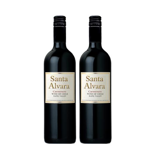 【双支特惠装】智利桑塔奥拉卡门乐干红葡萄酒 Santa Alvara Carménère 750ml*2 商品图0