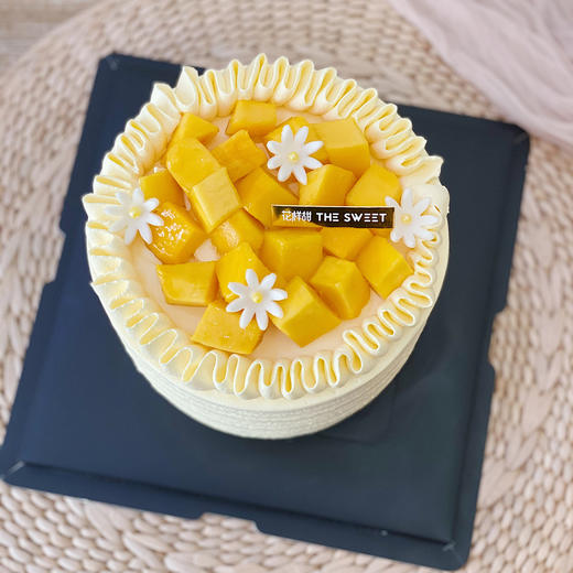 蛋糕 芒果奶油蛋糕（为造型稳定，外层奶油需用到食品级塑料围边包裹） 商品图2