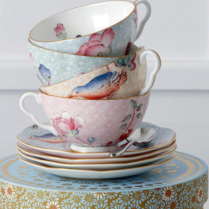 WEDGWOOD玮致活杜鹃桃色茶壶骨瓷欧式咖啡壶带盖茶壶单壶 商品图3