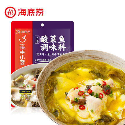 【先到鲜得】360g筷手小厨上汤酸菜鱼调味料 原海底捞 正宗老坛酸菜 独立腌鱼包 商品图1