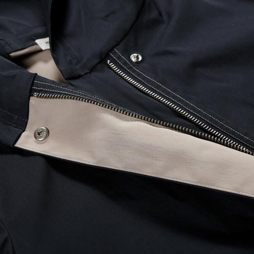 METTE2020早春新款女士中长款连帽风衣收腰抽绳时尚大口袋薄外套 商品图3