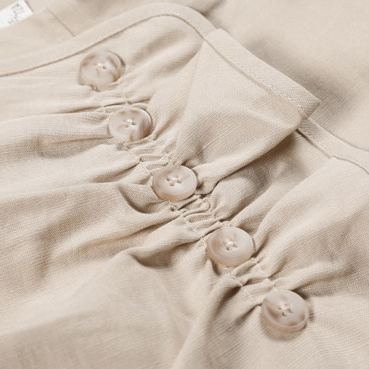 METTE2020夏季新品女士不对称包臀裙时尚纽扣装饰开衩莱赛尔a字裙 商品图4