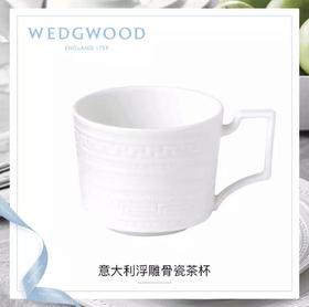 WEDGWOOD玮致活意大利浮雕茶杯骨瓷杯子咖啡杯茶水杯欧式礼盒白色5C104005108