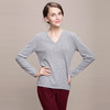 羊绒世家秋冬女装反季促销新款纯色毛衣女套头V领针织衫女羊绒衫 商品缩略图5