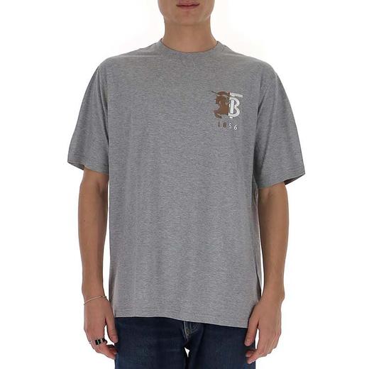 BURBERRY 巴宝莉 男士TB战马徽标图案棉质圆领短袖T恤 灰色 8025650 A2142 商品图0