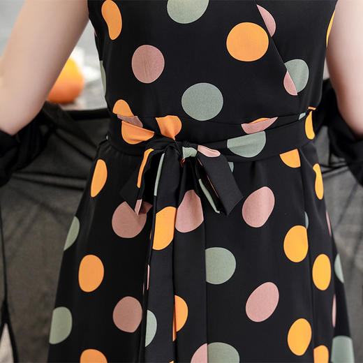 MQ-1156-8212夏装新款洋气过膝雪纺连衣裙套装YY 商品图3