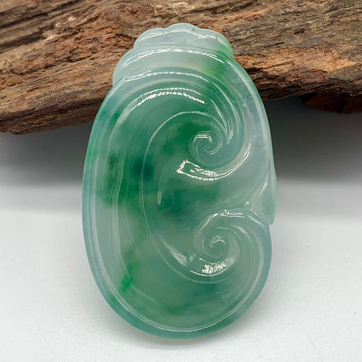 派瑞翡翠 翡翠如意 糯种 满绿 商品图1