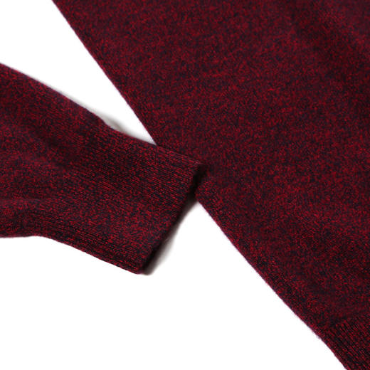 羊绒世家2020秋冬男士V领100%山羊绒衫时尚花纱内搭保暖针织毛衣 商品图5