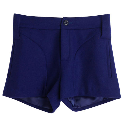 VIVIAN LIU/红英 G1669501冬女装口袋修身羊毛呢短裤高腰显瘦靴裤 商品图4