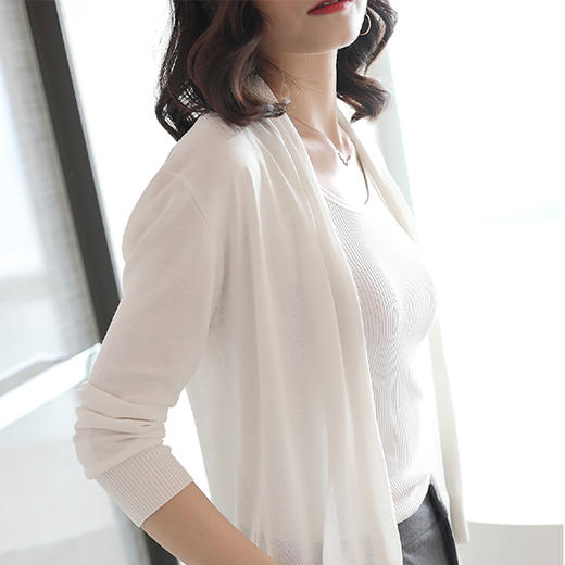 丁摩100%纯真丝针织小开衫外套S0330DB399 商品图7