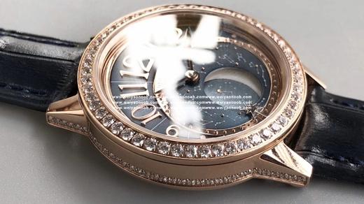 CC积jia约会系列月相腕表3523490/3522420/352248，腕表尺寸36mmX10.6mm，日本西铁城机芯，女士腕表，自动机械机芯，皮表带，透底。 商品图9