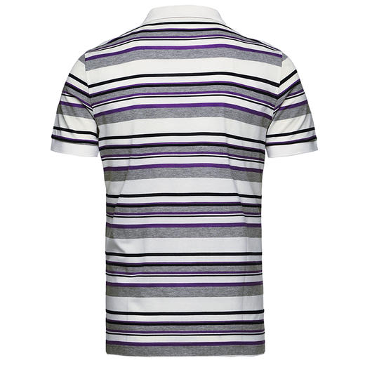 Marco Azzali 紫色条纹经典款POLO衫 T3847A00 商品图2
