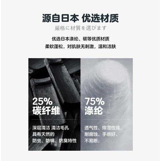 【买2送1热销中】宾卡加碳纤维搓澡巾 商品图3