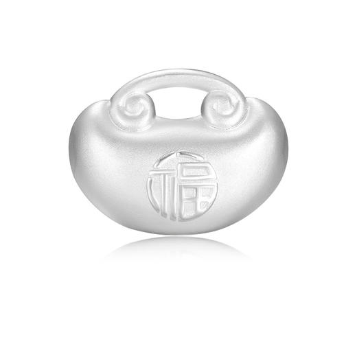 《如意小福星》宝宝锁 Ag999纯银原创儿童长命锁 男女婴儿 新生儿满月百岁礼物 商品图2