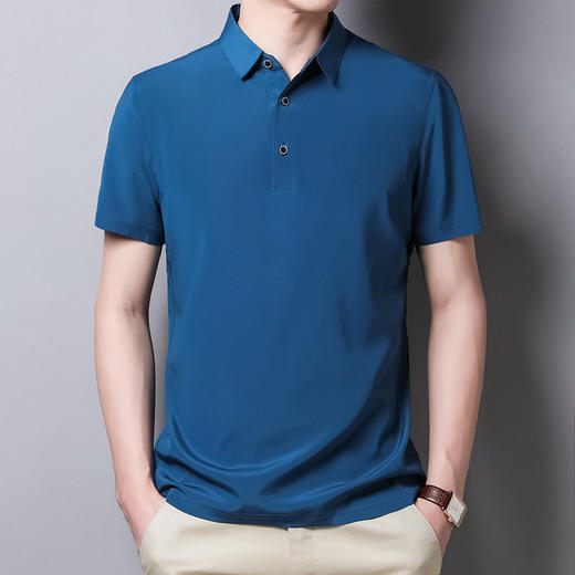 CN-J595新款2020夏季纯色桑蚕丝短袖T恤TZF 商品图1
