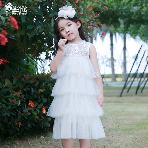 非质量问题不退哦-米白蕾丝波点蛋糕裙 商品图4