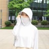 新款带口罩女防晒衣防紫外线透气冰丝衫长袖薄外套T13斗篷款防晒衣夏日必备 商品缩略图5