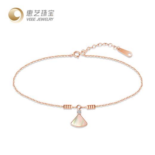  仙女范小白裙18K金贝母细手链 商品图5