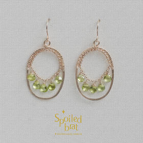 spoiledbrat jewelry椭圆橄榄石耳环