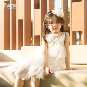 非质量问题不退哦-米白蕾丝波点蛋糕裙