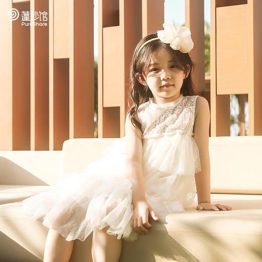 非质量问题不退哦-米白蕾丝波点蛋糕裙 商品图0