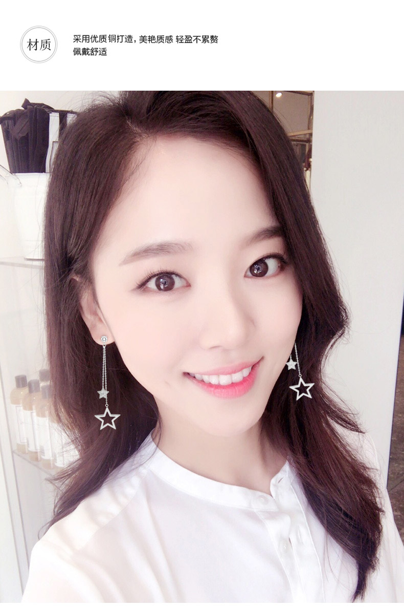 五角星耳坠璀璨迷人修饰脸型时尚百搭