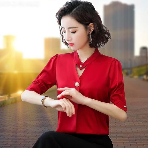 MQ-MDN8003-1夏季新款韩版时尚雪纺短袖衬衣YY 商品图1