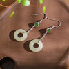 RP-EZ630001 S925纯银和田玉碧玉长款圆环耳坠 商品缩略图3